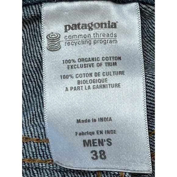 Patagonia Men's Blue Denim Jeans Size 38 Regular Preppy Straight Leg Fit - Picture 4 of 8